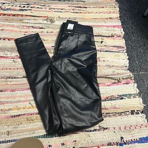 Fashion Nova, black leather pants. New w. Tags